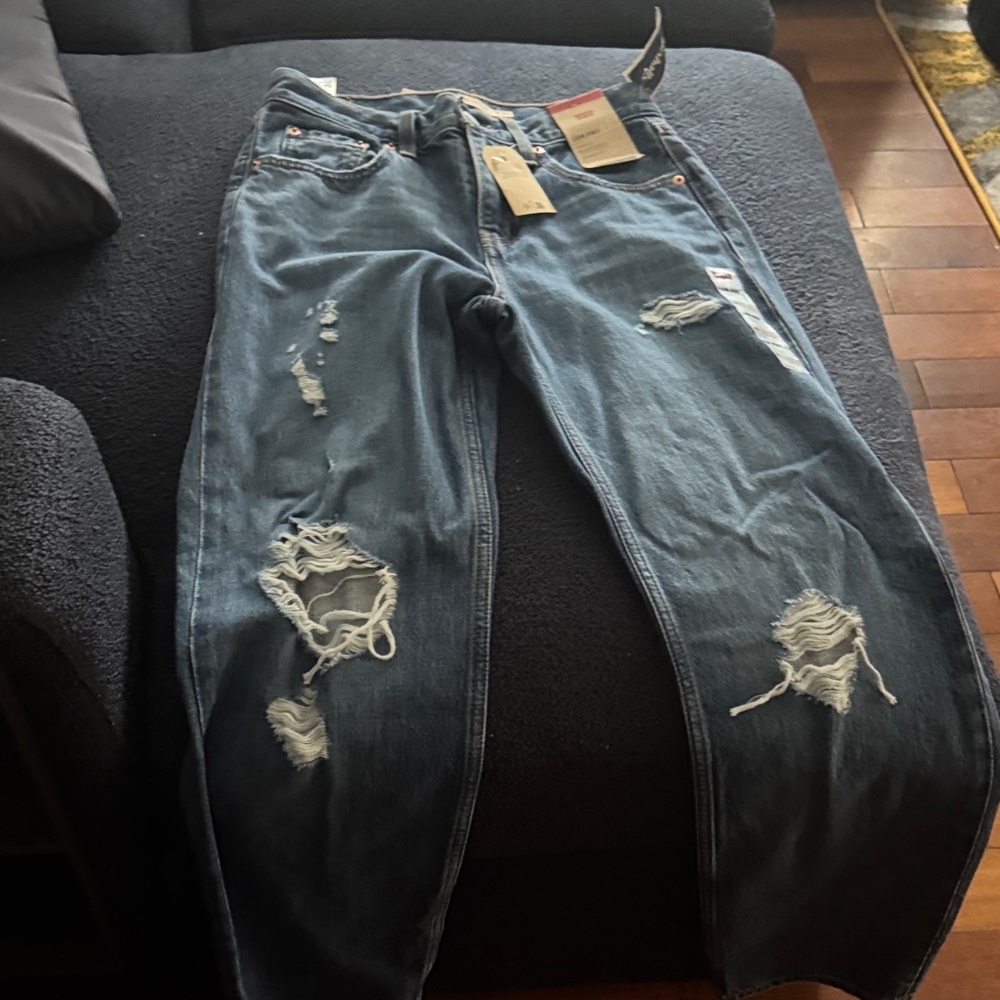 Levi's Distressed Blue Jeans for Women